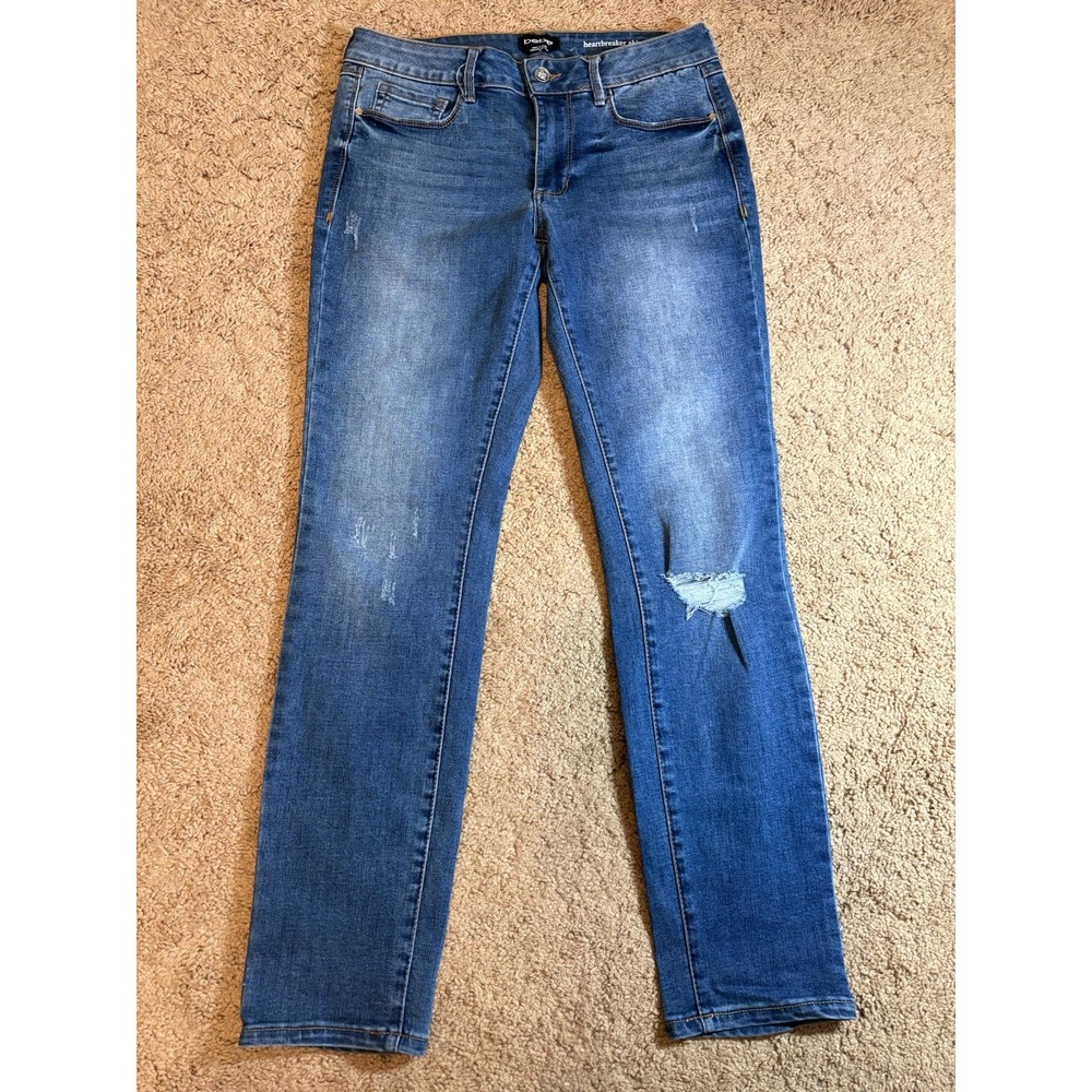 Bebe Jeans Women's Size 29 Heartbreaker Skinny Medium Wash Studded Pockets